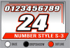 PRINTED NUMBER SET S-3